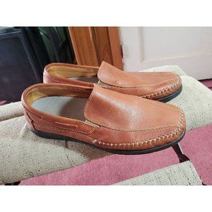 Brazilian TVG tan leather moccasin loafers size Brazil 44 & US 11 #602546